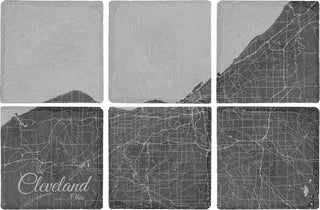 Cleveland, Ohio Square Slate Coaster