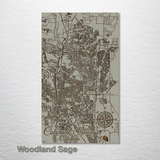 Colorado Springs, Colorado Street Map - Fire & Pine