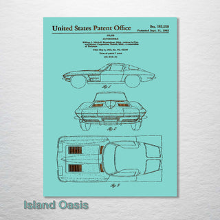 1962 Corvette US Patent - Fire & Pine