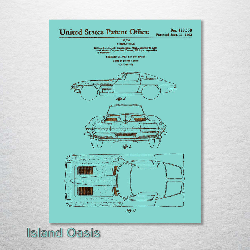 1962 Corvette US Patent - Fire & Pine