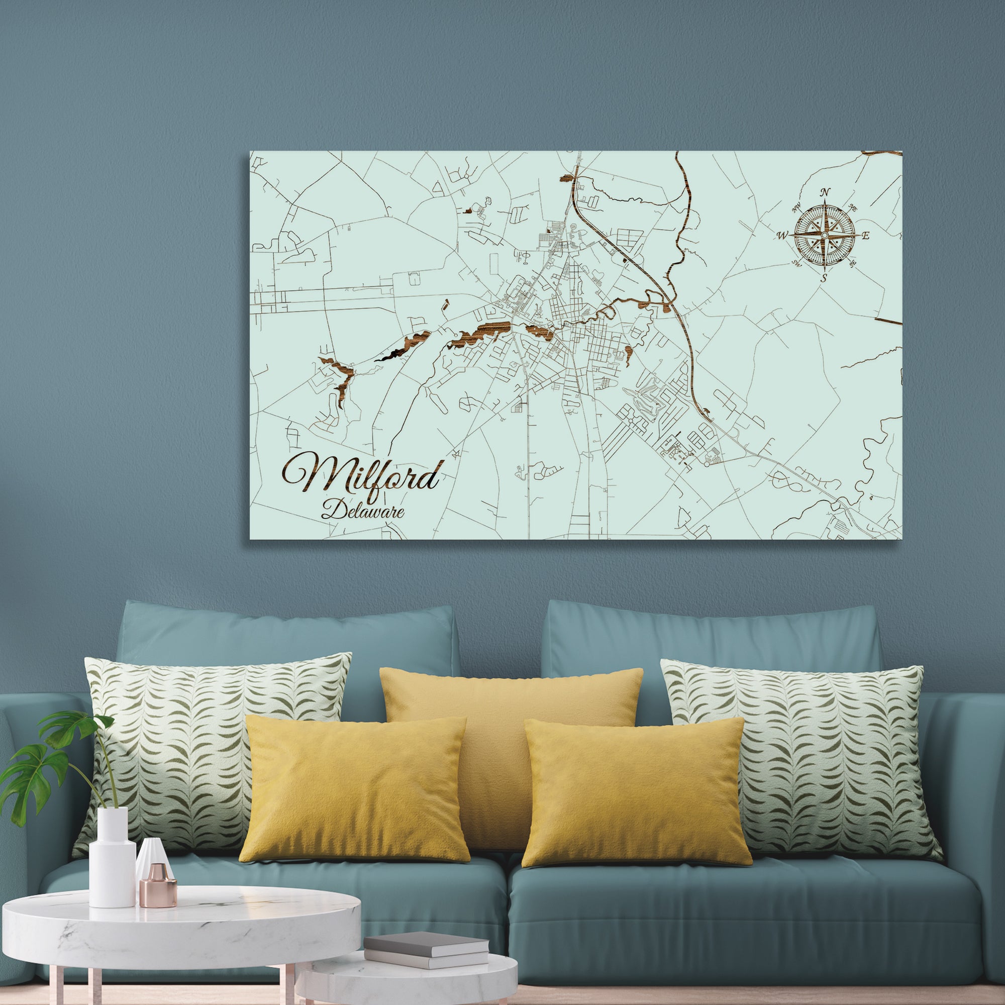 Milford, Delaware Street Map – Fire & Pine
