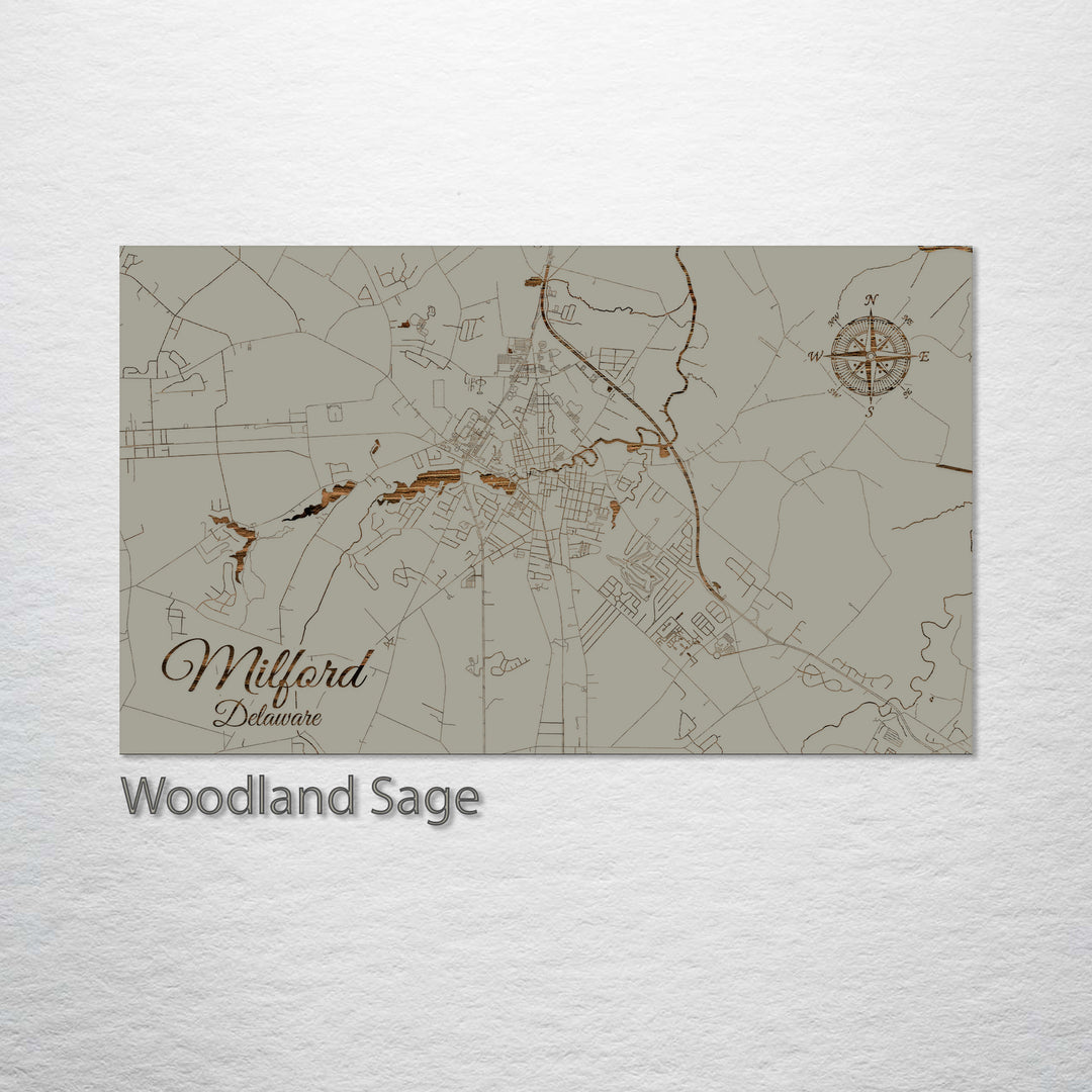 Milford, Delaware Street Map