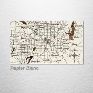 Dallas, Texas Whimsical Map - Fire & Pine