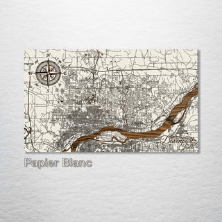Davenport, Iowa Street Map - Fire & Pine