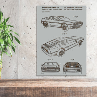 Delorean US Patent - Fire & Pine