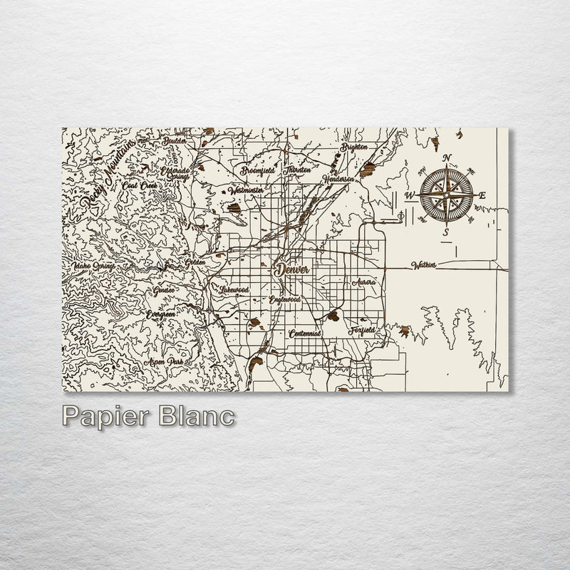 Denver, Colorado Whimsical Map - Fire & Pine