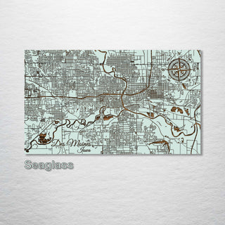 Des Moines, Iowa Street Map - Fire & Pine