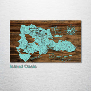 Dominican Republic Whimsical Map - Fire & Pine
