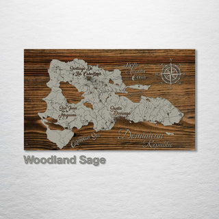 Dominican Republic Whimsical Map - Fire & Pine