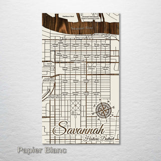Squares of Savannah, Georgia Map - Fire & Pine