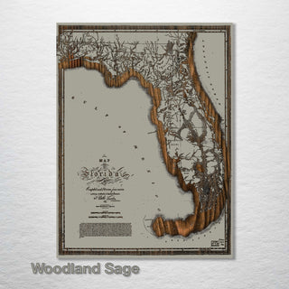 Historic Map of Florida 1823 - Fire & Pine