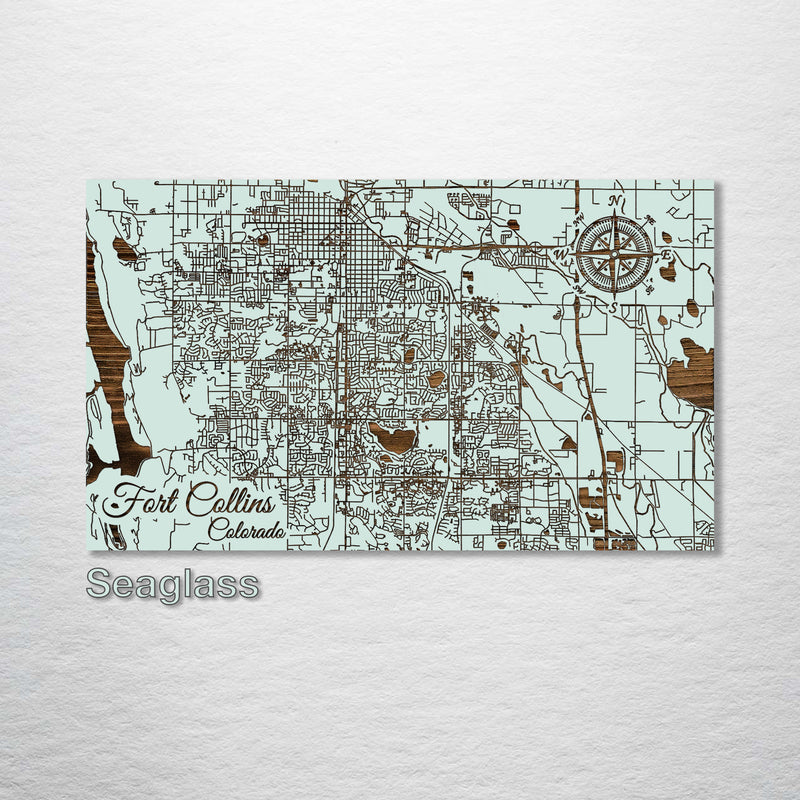 Fort Collins, Colorado Street Map - Fire & Pine