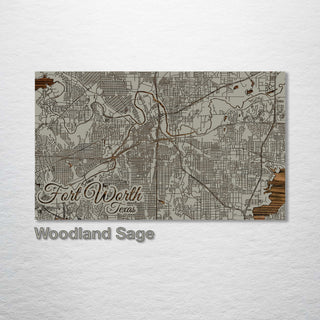 Fort Worth, Texas Street Map - Fire & Pine