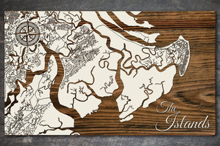 Exclusive - GG The Islands Engraved Wood Wall Map