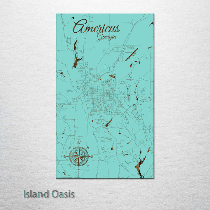 Americus, Georgia Street Map