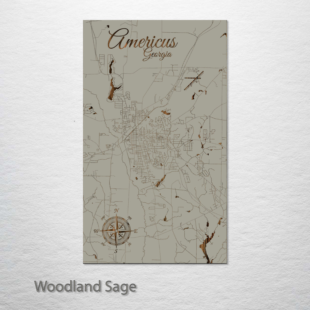 Americus, Georgia Street Map