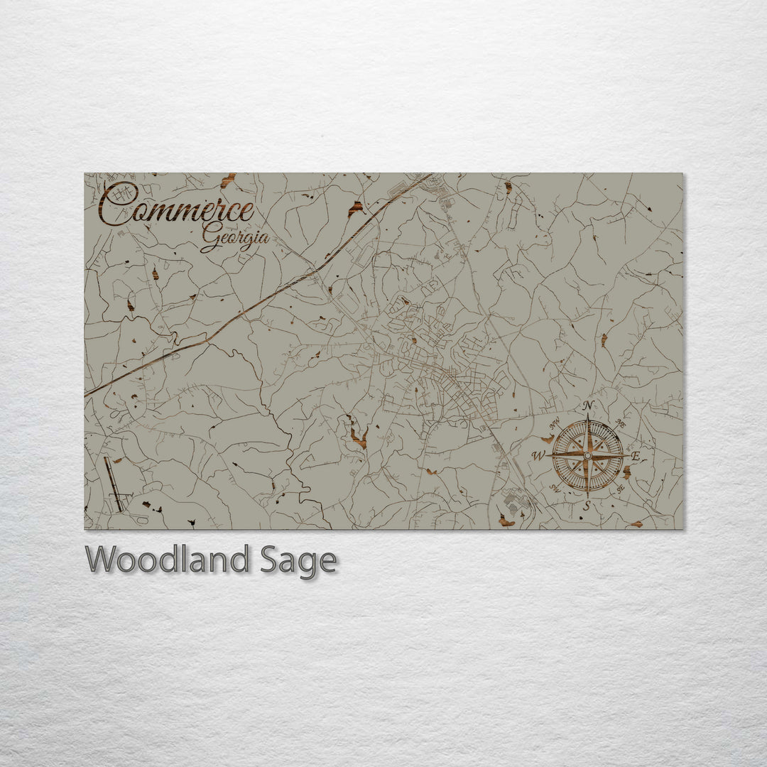 Commerce, Georgia Street Map