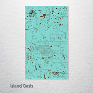 Fitzgerald, Georgia Street Map