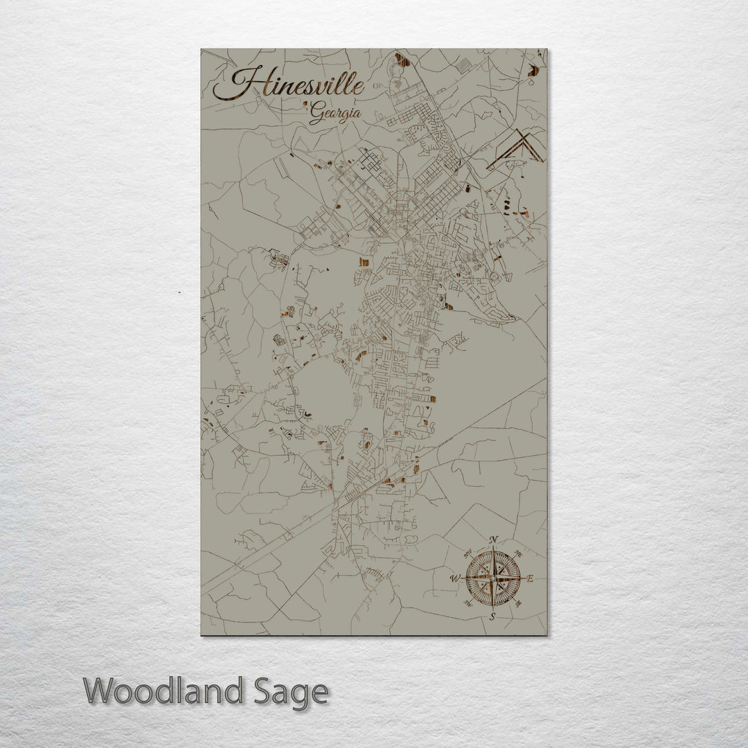 Hinesville, Georgia Street Map