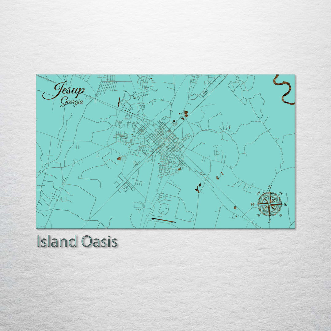Jesup, Georgia Street Map