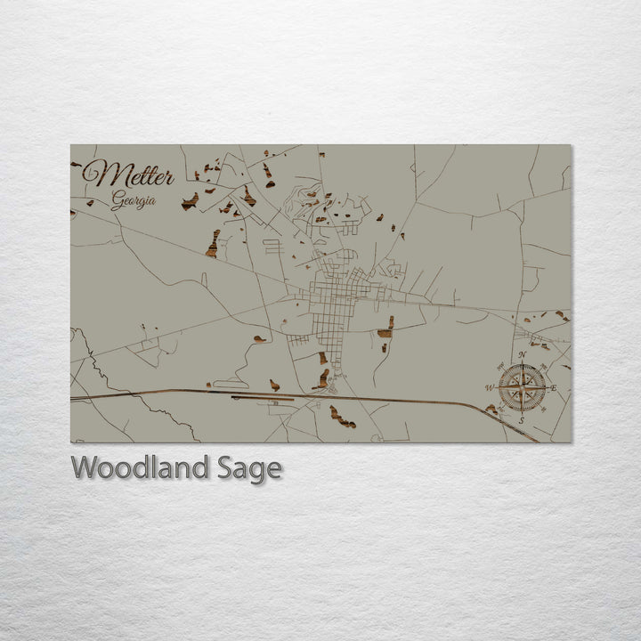 Metter, Georgia Street Map