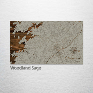 Oakwood, Georgia Street Map
