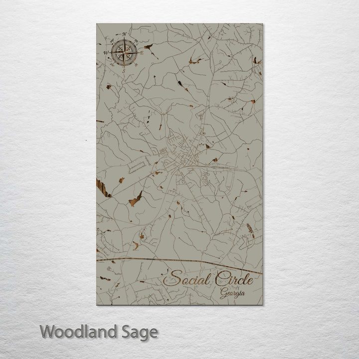 Social Circle, Georgia Street Map