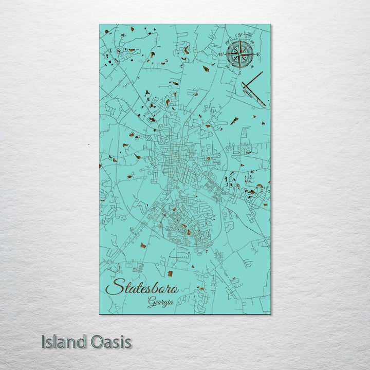 Statesboro, Georgia Street Map