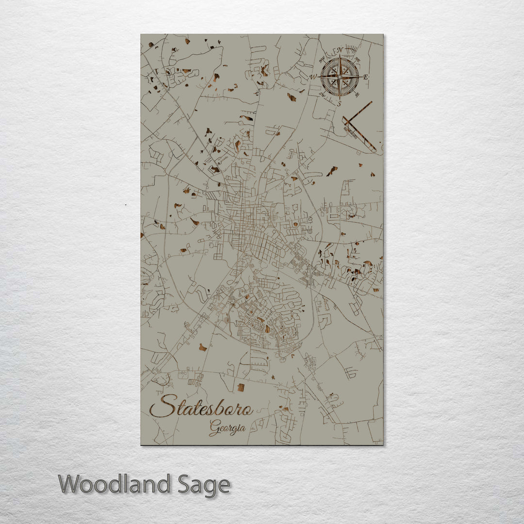 Statesboro, Georgia Street Map