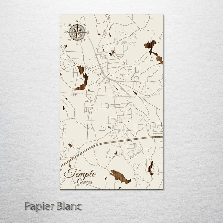 Temple, Georgia Street Map