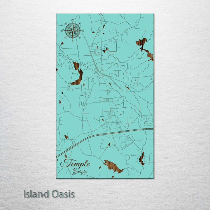 Temple, Georgia Street Map