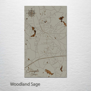 Temple, Georgia Street Map