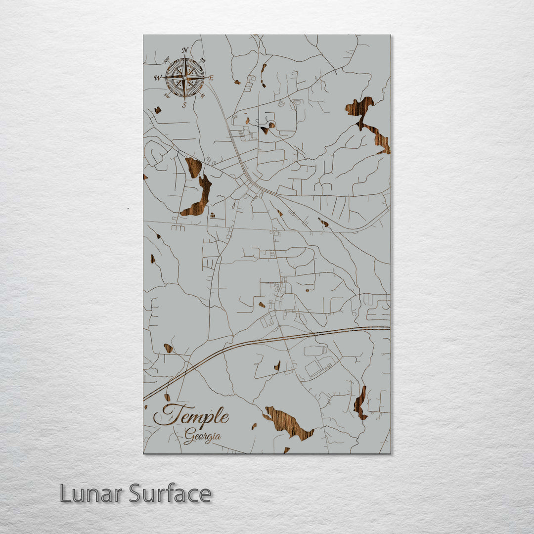 Temple, Georgia Street Map