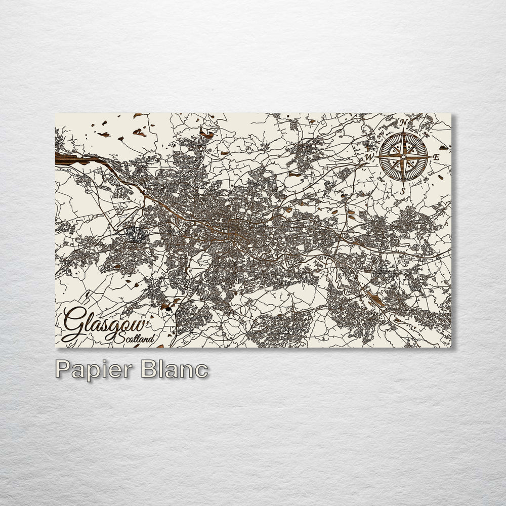 Glasgow, Scotland Street Map - Fire & Pine