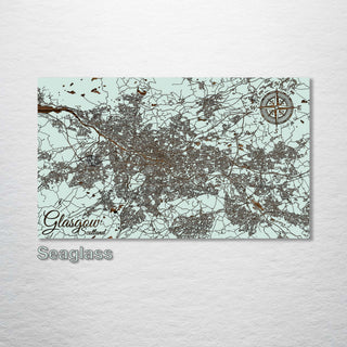 Glasgow, Scotland Street Map - Fire & Pine