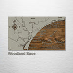 Grand Strand, South Carolina Whimsical Map - Fire & Pine
