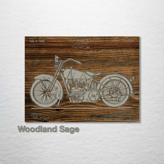 Harley Davidson Motorcycle 1925 (Inverted) - Fire & Pine