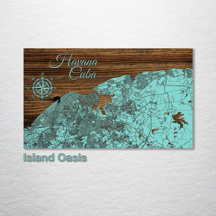 Havana, Cuba Street Map - Fire & Pine