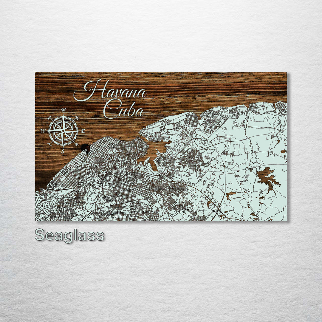 Havana, Cuba Street Map - Fire & Pine