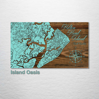 Hilton Head Island, South Carolina Street Map - Fire & Pine