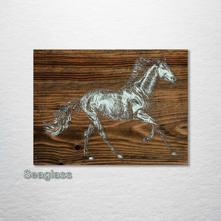 Horse Sketch (inverted) Abstract - Fire & Pine