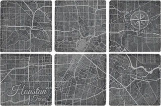 Houston, Texas Square Slate Coaster
