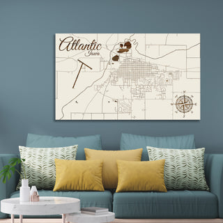 Atlantic, Iowa Street Map