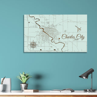 Charles City, Iowa Street Map