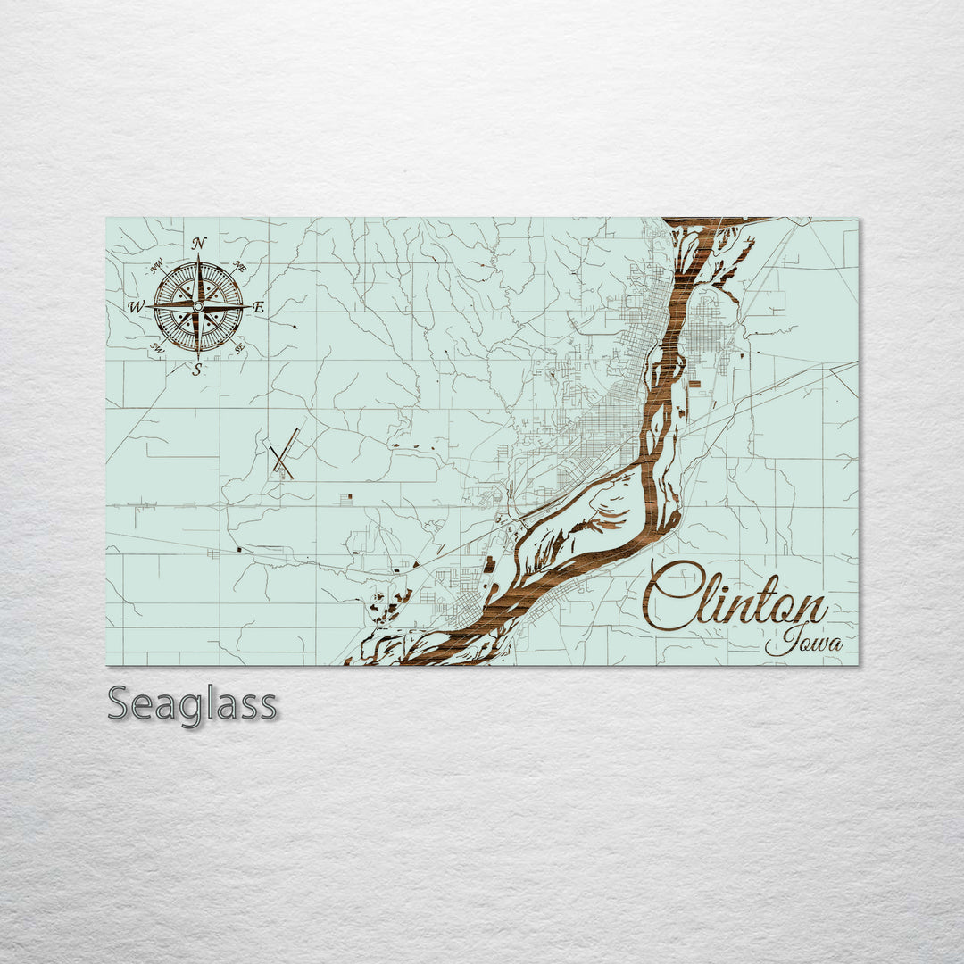 Clinton, Iowa Street Map