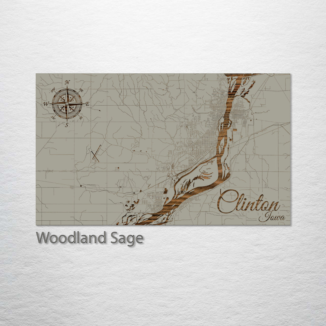 Clinton, Iowa Street Map