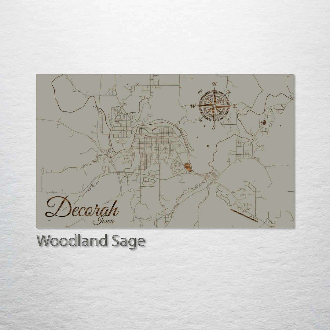 Decorah, Iowa Street Map