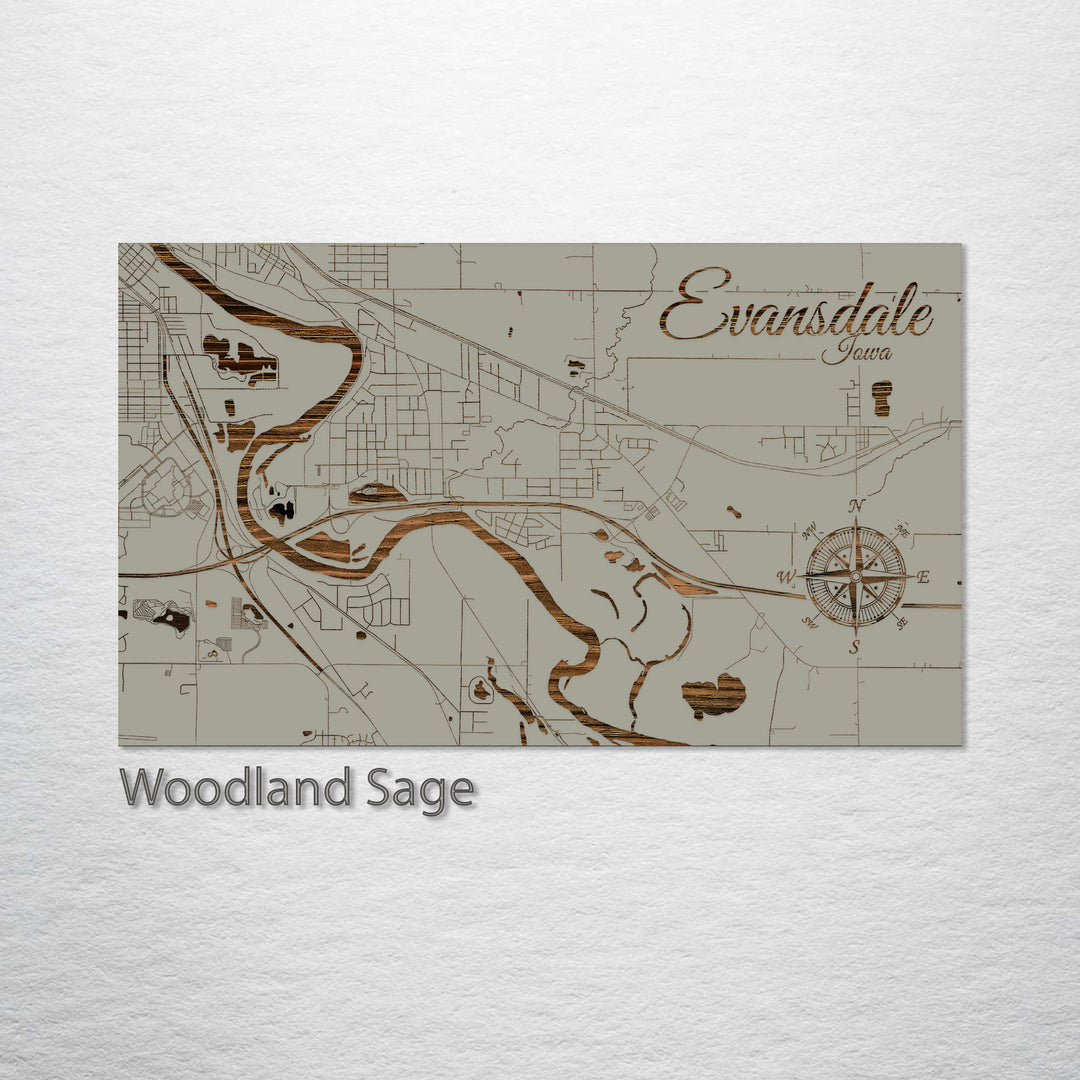 Evansdale, Iowa Street Map