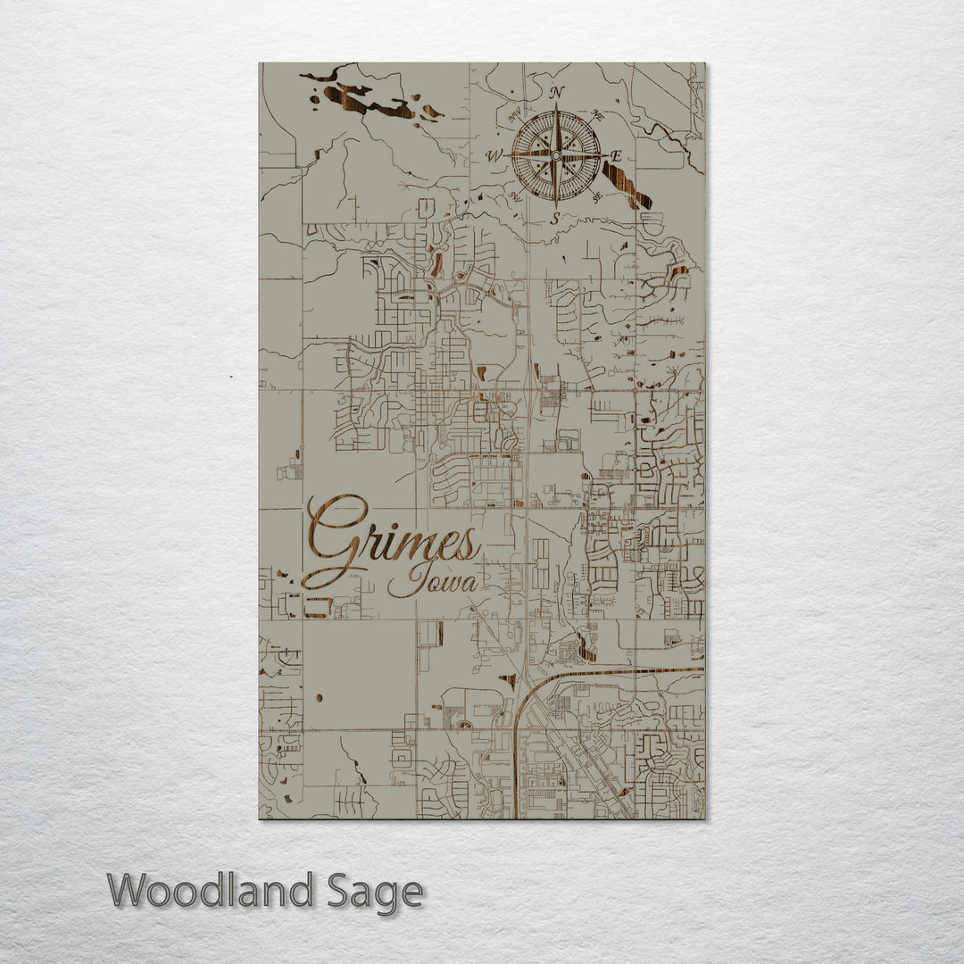 Grimes, Iowa Street Map