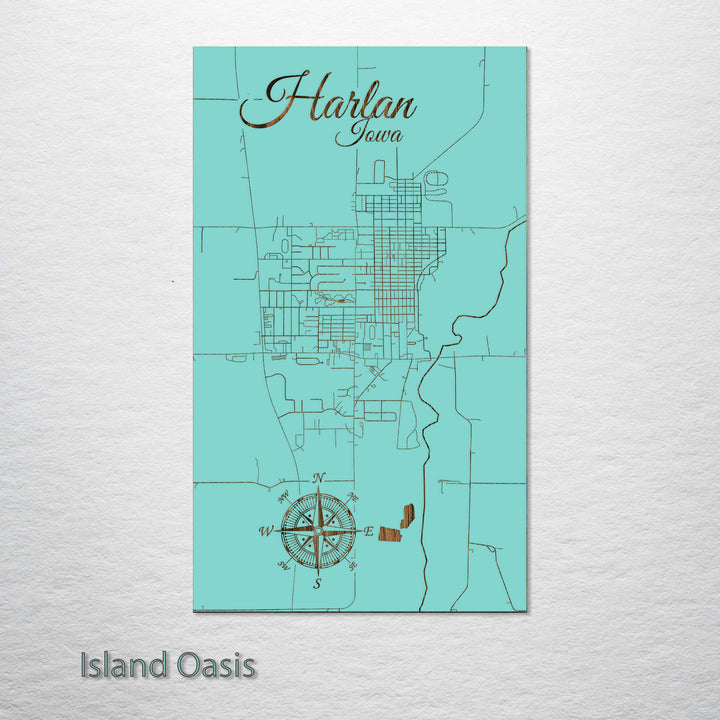 Harlan, Iowa Street Map